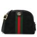 Gucci Bags | Gucci Suede Patent Web Gg Small Ophidia Shoulder Bag | Color: Black | Size: Os