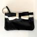 Kate Spade Accessories | Kate Spade Black Fabric Coin Purse W/Key Chain, Silver Gusset & Interior. | Color: Black/White | Size: Os