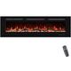 173cm Electric Fireplace Inserts, Recessed and Wall Mounted Fireplace Heater, Linear Fireplace/Thermostat, Remote & Touch Screen, Multicolor Flame, Timer, Log & Crystal, 750/1500W