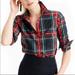 J. Crew Tops | J. Crew Tartan Perfect Stewart Button Red Plaid Checked Christmas Shirt Top | Color: Green/Red | Size: 6
