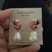 Kate Spade Jewelry | Kate Spade Pink Hoop And Pearl Earrings | Color: Gold/Pink | Size: Os