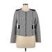 Calvin Klein Blazer Jacket: Gray Houndstooth Jackets & Outerwear - Women's Size 14 Petite