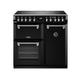 Stoves Richmond Deluxe ST DX RICH D900Ei RTY BK 90cm Electric Range Cooker with Induction Hob - Black - A Rated