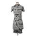 Forever 21 Casual Dress - Bodycon High Neck Short sleeves: Gray Dresses - Women's Size Small