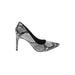 Worthington Heels: Pumps Stiletto Cocktail Party Gray Snake Print Shoes - Women's Size 9 - Pointed Toe