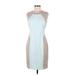T Tahari Casual Dress - Sheath: Blue Color Block Dresses - Women's Size 6