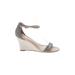 DB Studio Wedges: Silver Shoes - Women's Size 7 - Open Toe