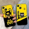 B-Borussia Dortcle DS Pattern Phone Case Soft Black Cover Apple iPhone 15 14 13 12 11 SE XS Poly X