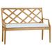 Summer Classics Haley Teak Garden Outdoor Bench Wood/Natural Hardwoods in Brown/White | Wayfair 29494+C2664266N