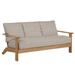 Summer Classics Ashland 73.12" Wide Outdoor Teak Patio Sofa w/ Cushions Wood/Natural Hardwoods/Olefin Fabric Included/Sunbrella® Fabric Included | Wayfair