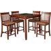 Red Barrel Studio® Shavae Square 42" L x 42" W Dining Set Wood/Upholstered in Brown | 36 H x 42 W x 42 D in | Wayfair