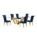 Rosdorf Park Rectangular 6 - Person Dining Set Glass | 30 H x 46 W x 94 D in | Wayfair E88F1363BA224B9291B65E7875D5547E