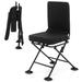 Arlmont & Co. Rikesha Folding Director Chair w/ Cushion Metal in Black | 35 H x 19 W x 22 D in | Wayfair 319DEBCA0ECE449DAA61116E6064F5C1