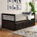 Red Barrel Studio® Richad Solid Wood Standard Storage Bed Wood in Brown | 35.75 H x 76 W x 43.5 D in | Wayfair 4CCE3EEA4F5043C0B45C6D4EA86BE474