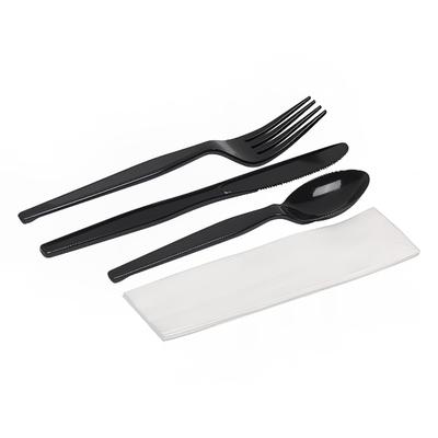 Dixie CH56NC7 Heavy Weight Disposable Cutlery Set - Polystyrene, Black