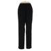 Talbots Dress Pants - High Rise Straight Leg Boyfriend: Black Bottoms - Women's Size 6 Petite