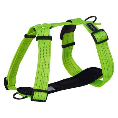 Harnais Rukka® Form Neon, jaune pour chien - taille M : tour de poitrail 65 - 105 cm, l 40 mm