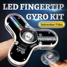 Kit Top Fidget fai da te Gyros con punta delle dita con luce a LED progetto di saldatura fai da te