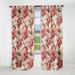Designart "Vintage Roses Grace Victorian Pattern VI" Floral Blackout Traditional Curtain, Floral Panel