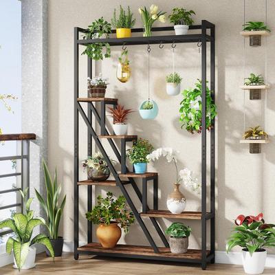 70.9 Inches Tall Plant Stand, 7-Tier Large Plant Shelf with 5 S-Hooks