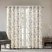 Blackout Curtain Single Panel, 100% Polyester Jacquard Curtain Panel with Grommet Top