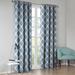 1 Piece Blackout Curtain Panel, Polyester Slub Printed Ilat Window Panels with Grommet Top