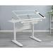 Hand Crank Adjustable Drafting Drawing Table with Stool and 2 Drawers