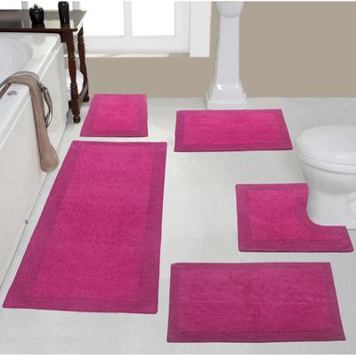 Luxury Collection 100% Cotton Non-Slip Bathroom Rug Set, Machine Washable- Bathroom Rug, Bath Rug