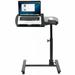 Rolling Computer Laptop Desk Angle Height Adjustable Portable Home Office Workstation