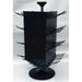 3 Sided Plastic Black Counter Top Peg Board Spinner Rack Display with Hooks