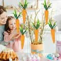 Teissuly 3 Inch Easter Carrot Hanging Ornaments-20PCS Artificial Spring Fall Foam Glitter Powder Carrot Realistic Mini Carrots Hanging Pendant