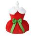 Dog Christmas Costume Puppy Dress Santa Claus Pet Clothes Velvet Skirt Thermal Shirt Winter Coat Xmas Holiday Apparel Cute Girl Clothing Red Dresses