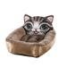 Puppy Kitty Dog Cat Pet Bed Nest Liner Kennel Pad Cozy Sleep Mat Comfy Cotton-Padded Cushion Basket Snuggly Sleeper Size L (Coffee)