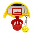 Farfi Parrot Training Toy Built-in Bell Funny Develop Intelligence Pet Safe Mini Basketball Hoop Props Birds Toy Pet Supplies Random Color