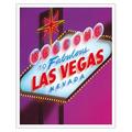 Welcome to Fabulous Las Vegas Nevada Sign - Vintage Travel Poster by Betty Willis c.1990s - Fine Art Matte Paper Print (Unframed) 16x20in