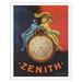 Zenith - Pocket Watch - Vintage Advertising Poster by Leonetto Cappiello c.1912 - Fine Art Matte Paper Print (Unframed) 11x14in