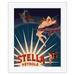 PeÌ�trole Stella Gasoline - Nymph and Cherub - Vintage Advertising Poster by Henri Gray c.1897 - Fine Art Rolled Canvas Print 16in x 20in