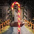 21 Christmas Candy Cane Lights 10 Pack 8 Lighting Modes Flickering Candy Cane Pathway Marker Waterproof UL Listed Christmas Lighting Decoration Light Outdoor Indoor