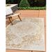 Rugs.com Jill Zarin Outdoor Collection Rug â€“ 9 x 12 Beige Flatweave Rug Perfect For Living Rooms Large Dining Rooms Open Floorplans