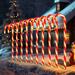 10 Pack 8 Modes Christmas Candy Cane Light 21 Flickering Candy Cane Pathway Marker Waterproof UL Listed Christmas Lighting Decoration Light Outdoor Indoor