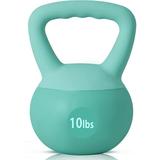 Soges Soft Kettlebells Iron Sand Filled Weights Strength Training Kettlebells Shock-Proof Weights and Wide-Grip Handle Fitness Soft Kettlebells for Women Men Home Gym Kettlebells Green 10LBS