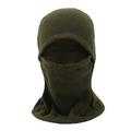 Balaclava Men Face Warm Fleece Hat Sports Scarf Cap Winter Polar Coral Hat (military green)