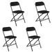 SalonMore 4 Pack Plastic Folding Chairs Commercial Uses Stackable Plastic Chairs