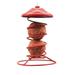 piaybook Bird Feeder for Outdoor Decoration Hanging Bird Feeder Garden Outside Garden Yard for With Roof Shaped Patio & Garden for Outside Garden Yard Decoration Red