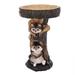 piaybook Garden Sculptures & Statues Resin Raccoon Birdbath Polyresin Antique Garden Bird Bath For Home Garden Yard Yard Lawn Patio Decor Ornament Brown