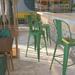 Flash Furniture 30 High Metal Indoor-Outdoor Barstool with Back Green