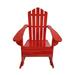 Reclining Wooden Outdoor Rocking Adirondack chair Red