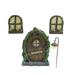 piaybook Garden Sculptures & Statues Style Crafts Elfs Resin Ornaments Windows Doors Luminous Retro and Patio Garden Yard Lawn Patio Decor Ornament