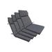 Indoor Outdoor High Back Chair Cushions Replacement Patio Chair Seat Cushions Set Of 4 Slate Grey