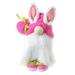 Easter Bunny Long Ears Faceless Doll Goblin Dwarf Cute Rabbit Gnomes Ornaments Figurines Kids Toy Gifts Holiday Home C